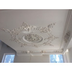 Розетка гіпсова у стилі бароко з насиченим об'ємним малюнком р-211 Ø1220