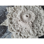 Розетка гіпсова у стилі бароко з насиченим об'ємним малюнком р-211 Ø1220