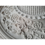Розетка гипсовая в стиле барокко с подсветкой и объемным рисунком р-227 Ø1260 мм. 