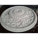 Розетка гипсовая в стиле барокко с подсветкой и объемным рисунком р-227 Ø1260 мм. 