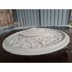 Розетка гипсовая в стиле барокко с подсветкой и объемным рисунком р-227 Ø1260 мм. 