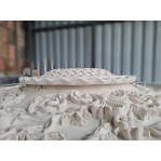 Розетка гипсовая в стиле барокко с подсветкой и объемным рисунком р-227 Ø1260 мм. 