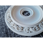 Розетка гіпсова у класичному стилі з візерунком по краю р-232 Ø350