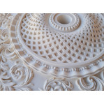Розетка гипсовая в классическом стиле с насыщенным рисунком р-257 Ø800