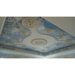 Розетка гіпсова в класичному стилі з листям аканта р-31 Ø494