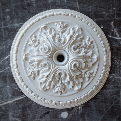 Розетка гипсовая в классическом стиле с цветком р-32а  Ø400