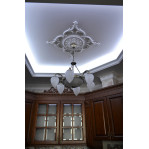 Розетка гипсовая в классическом стиле с цветком р-32а  Ø400