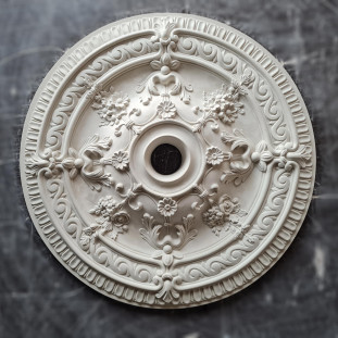 Розетка гіпсова в класичному стилі з насиченим візерунком р-34 Ø660