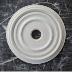 Розетка стельова з гіпсу гладка, без візерунка р-43 Ø280