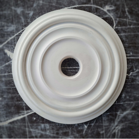 Розетка стельова з гіпсу гладка, без візерунка р-43 Ø280