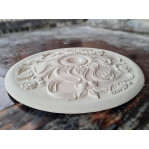 Розетка гіпсова з квітами лілій та півонії в стилі модерн р-65 Ø645