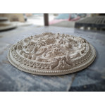 Розетка гіпсова з об'ємним насиченим малюнком р-84 Ø990