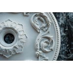 Розетка гіпсова з витонченим квітковим орнаментом р-94а Ø490