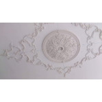 Розетка гіпсова в класичному стилі з квітковими елементами р-96 Ø825