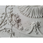 Розетка гіпсова з витонченим флористичним малюнком р-98 Ø1280