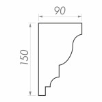 Фасадний карниз ФК44 H 150х90
