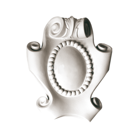 Картуш з гипсу №8 h200x170 мм