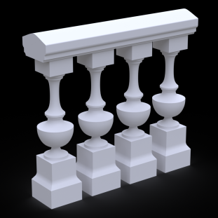 Балюстрада з бетону Бб-3 h929 мм.