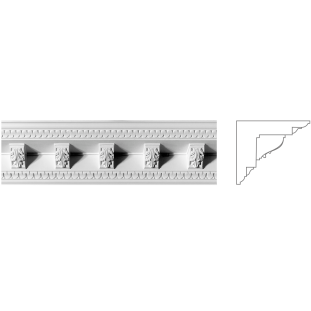 Карниз з гіпсу к-109 h130х135мм