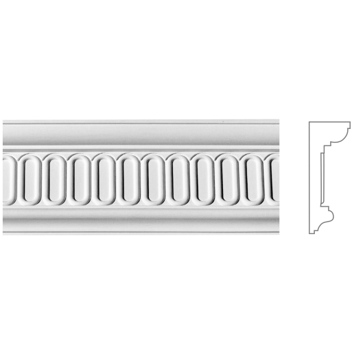 Карниз з гіпсу к-113 h125х45мм