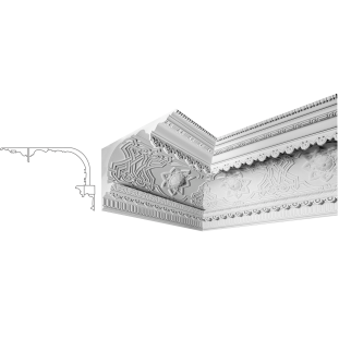 Карниз из гипса к-115 h470х630мм