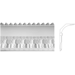 Карниз з гіпсу к-116 h515х280мм