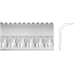 Карниз з гіпсу к-116 h515х280мм