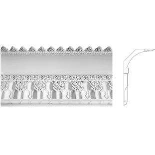 Карниз з гіпсу к-116 h515х280мм