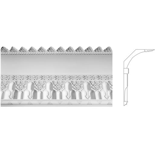 Карниз з гіпсу к-116 h515х280мм