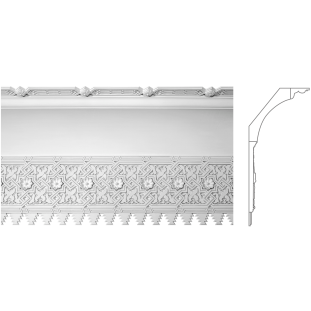 Карниз з гіпсу к-117 h510х265мм