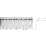 Карниз з гіпсу к-128 h185х160мм