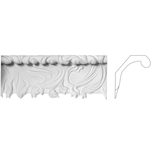 Карниз из гипса к-128 h185х160мм