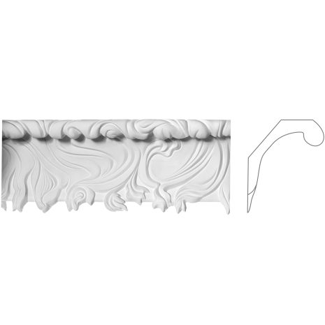 Карниз з гіпсу к-128 h185х160мм