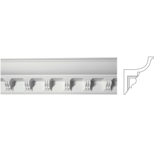 Карниз из гипса к-136 h190х165мм
