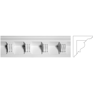 Карниз з гіпсу к-160 h110х115мм