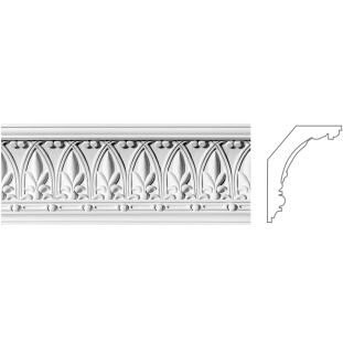 Карниз з гіпсу к-161 h138х100мм