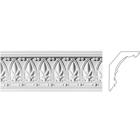 Карниз з гіпсу к-161 h138х100мм
