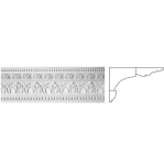 Карниз з гіпсу к-163 h165х260мм