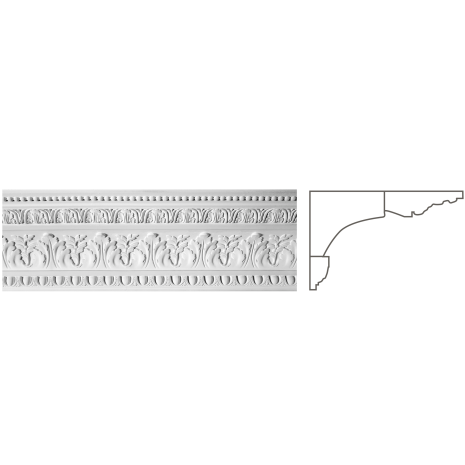 Карниз з гіпсу к-163 h165х260мм