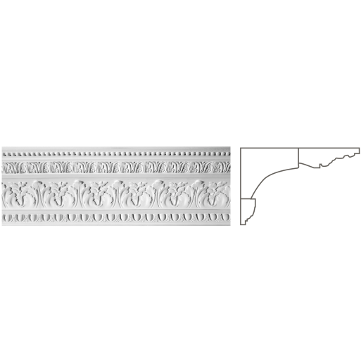 Карниз з гіпсу к-163 h165х260мм