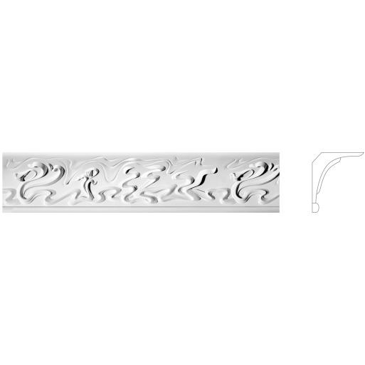 Карниз з гіпсу к-169 h144х180мм