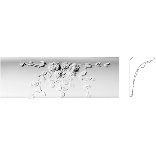 Карниз з гіпсу к-182 h172х140мм