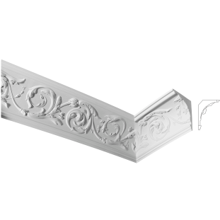 Карниз из гипса к-215 h182х143мм