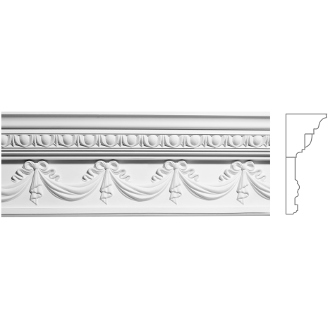 Карниз з гіпсу к-223 h200х90мм
