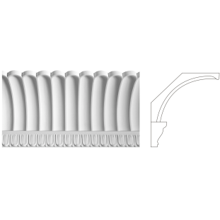 Карниз з гіпсу к-251 h215х200мм