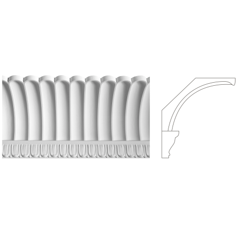 Карниз з гіпсу к-251 h215х200мм