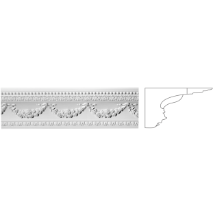 Карниз з гіпсу к-260 h140х275мм