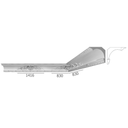Карниз из гипса к-276 h320х385 мм