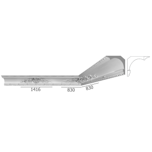 Карниз з гіпсу к-276 h320х385 мм