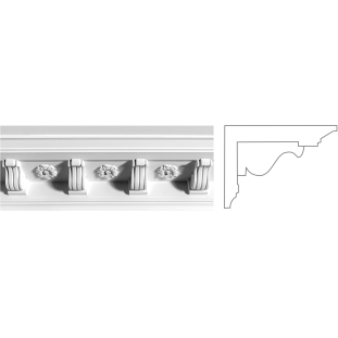 Карниз з гіпсу к-12 h110х180мм